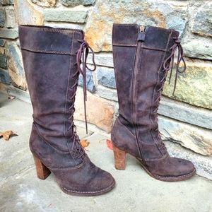Frye Women's Brown Lace-Up Boots